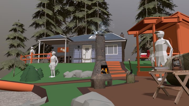 Forest Loner - WIP Diorama 3D Model