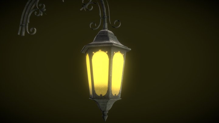 Medieval Street lantern 3D Model