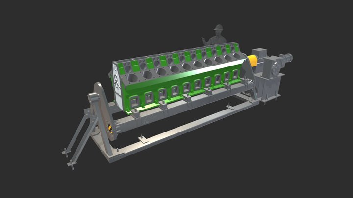 Станок для ремонта двигателя 3D 3D Model