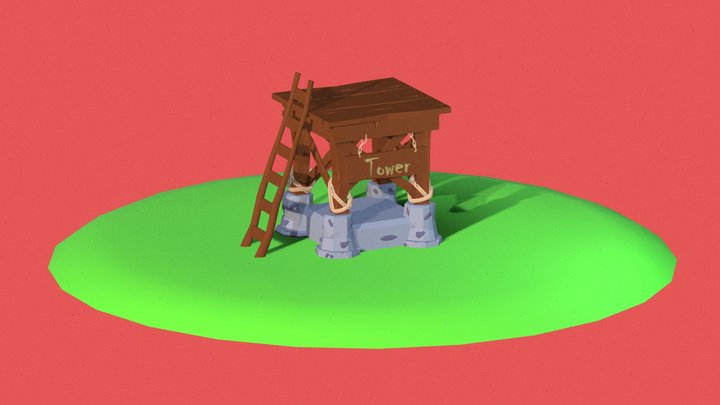 Tower Lowpoly 3D Model