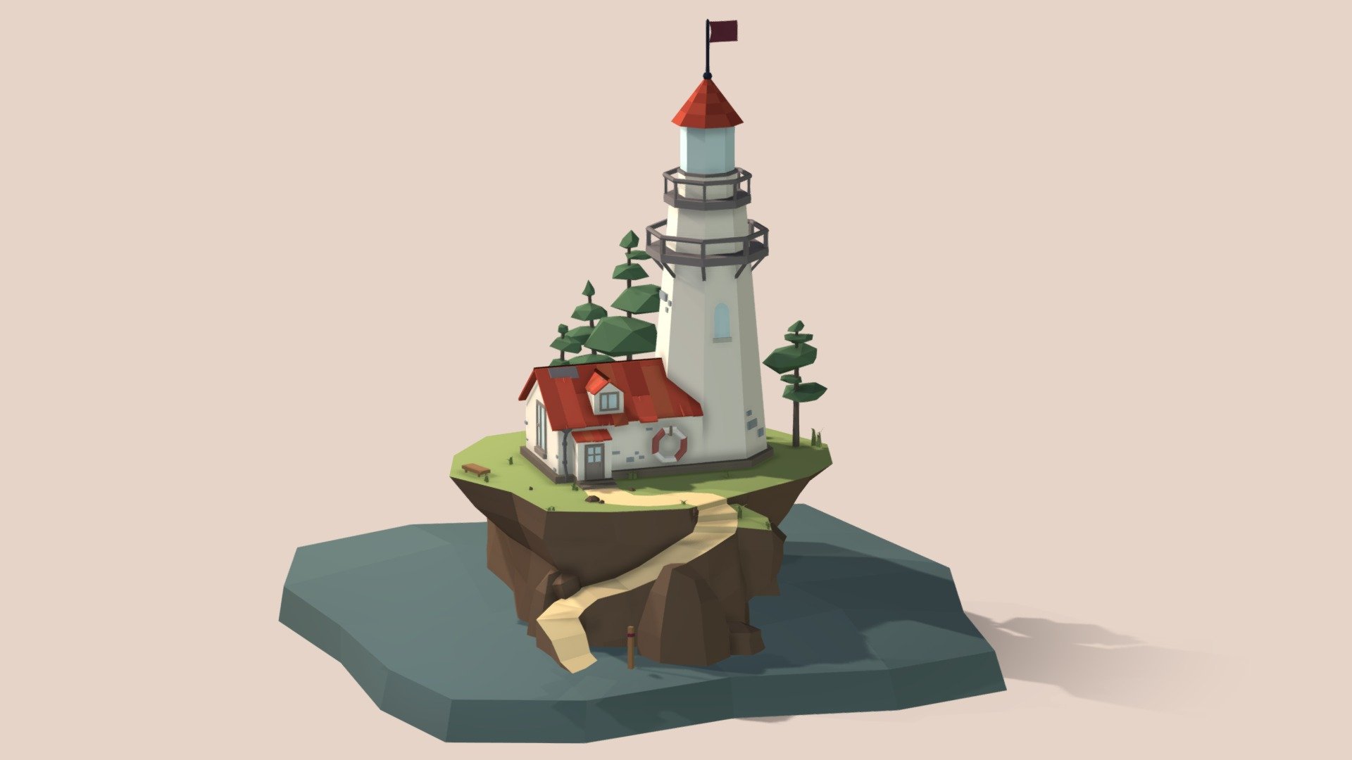 Low-poly Lighthouse
