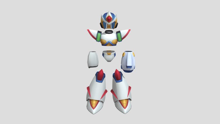 Megaman X2 - Giga Armor 3D Model