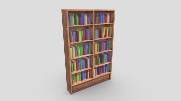 Wooden Bookshelf – Gratis 3D-model STL