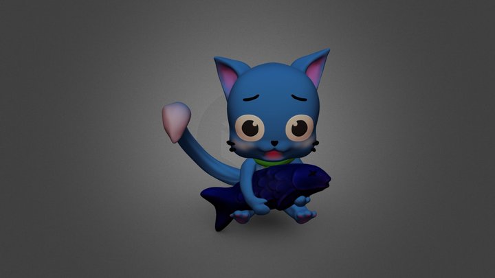 Happi Fairy Tail 3d character 3D Model