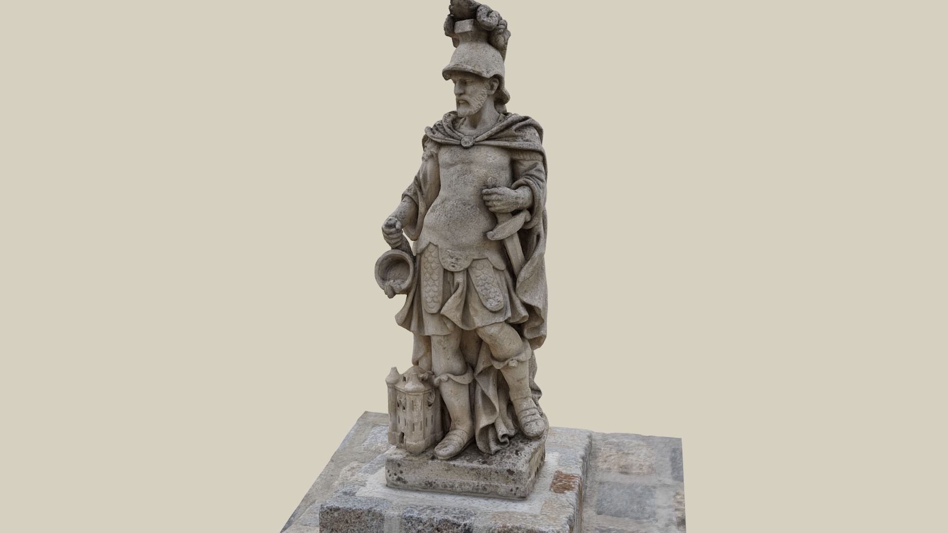 3D model Hl. Florian - This is a 3D model of the Hl. Florian. The 3D model is about a statue of a person.