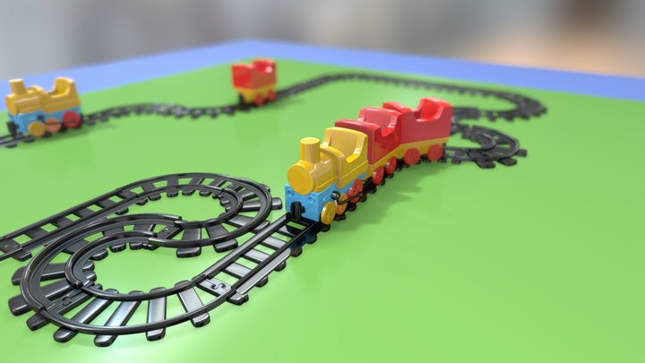 Playmobil Train Set 3D Model