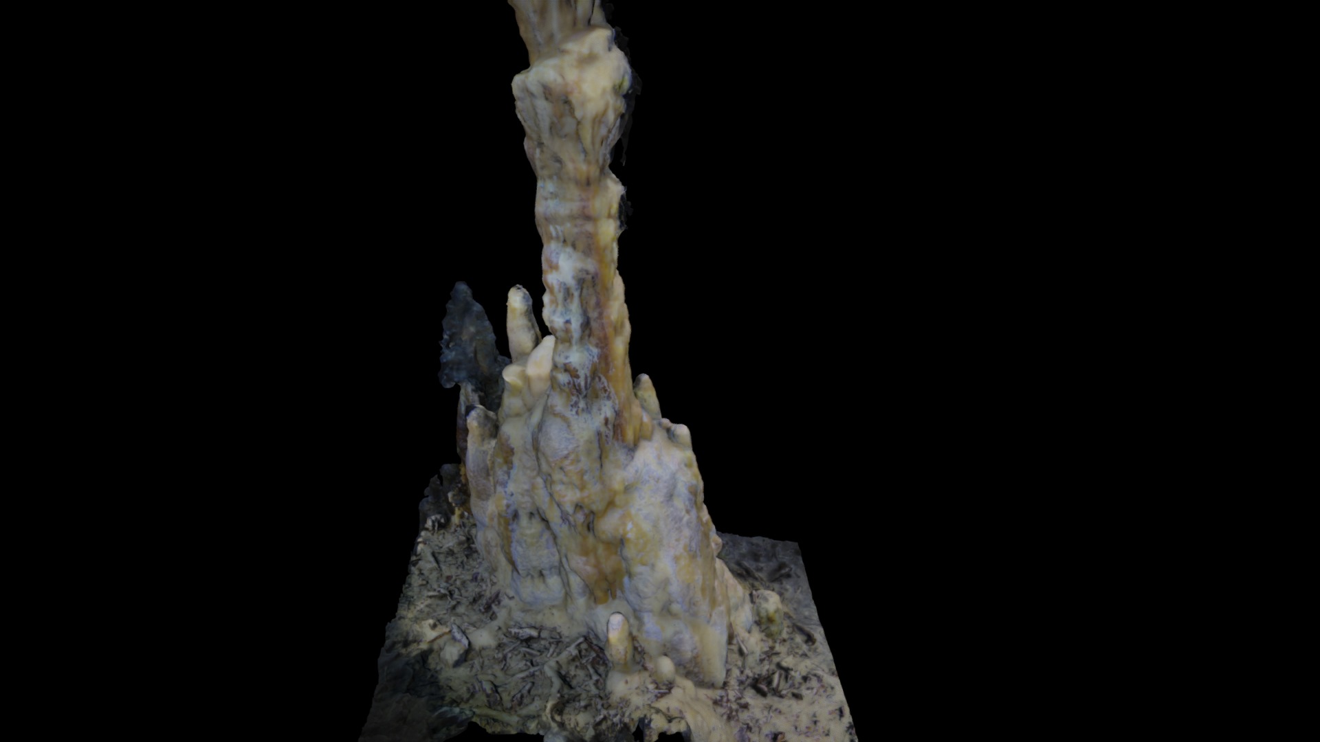 3D model Stalagmite at Cenote Jailhouse - This is a 3D model of the Stalagmite at Cenote Jailhouse. The 3D model is about a close-up of a rock.