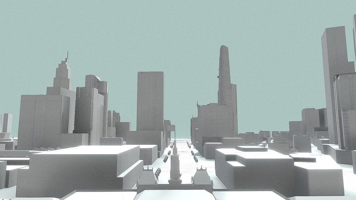 Nguyen Hue Walking Street - Phố đi bộ Nguyễn Huệ 3D Model