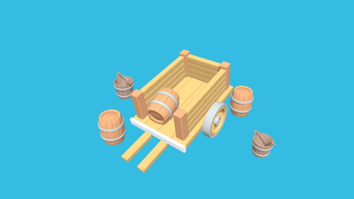 Stylized Wooden Model Pack 3D Model