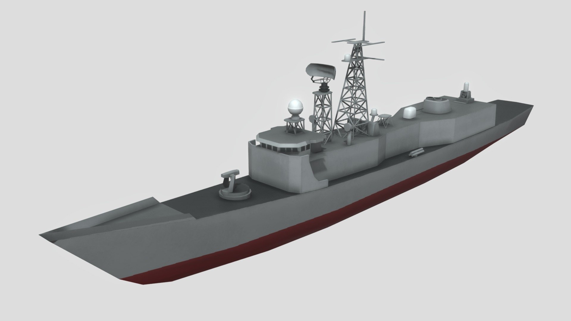 Oliver Hazard Perry-class Frigate - 3D model by theonlyone223