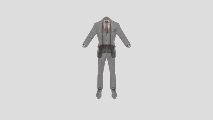 Suit_ Pent_ Shoes- Package 3D Model