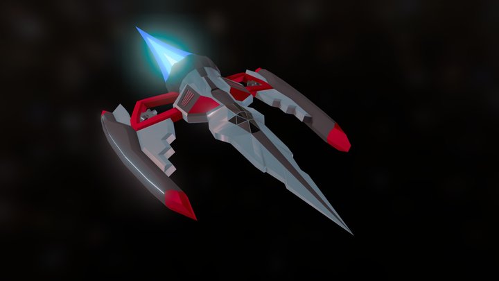 Racing Spaceship 3D Model
