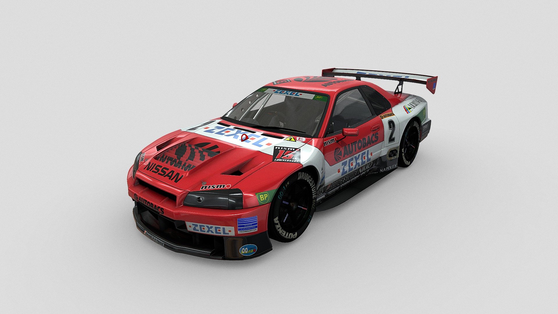 1999 Nissan Skyline GT R BNR34 NISMO GT500 Download Free 3D model 1999 Nissan Skyline GT R BNR34 NISMO GT500 Download Free 3D model