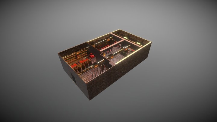 Steampunk Restaurant 3D Model