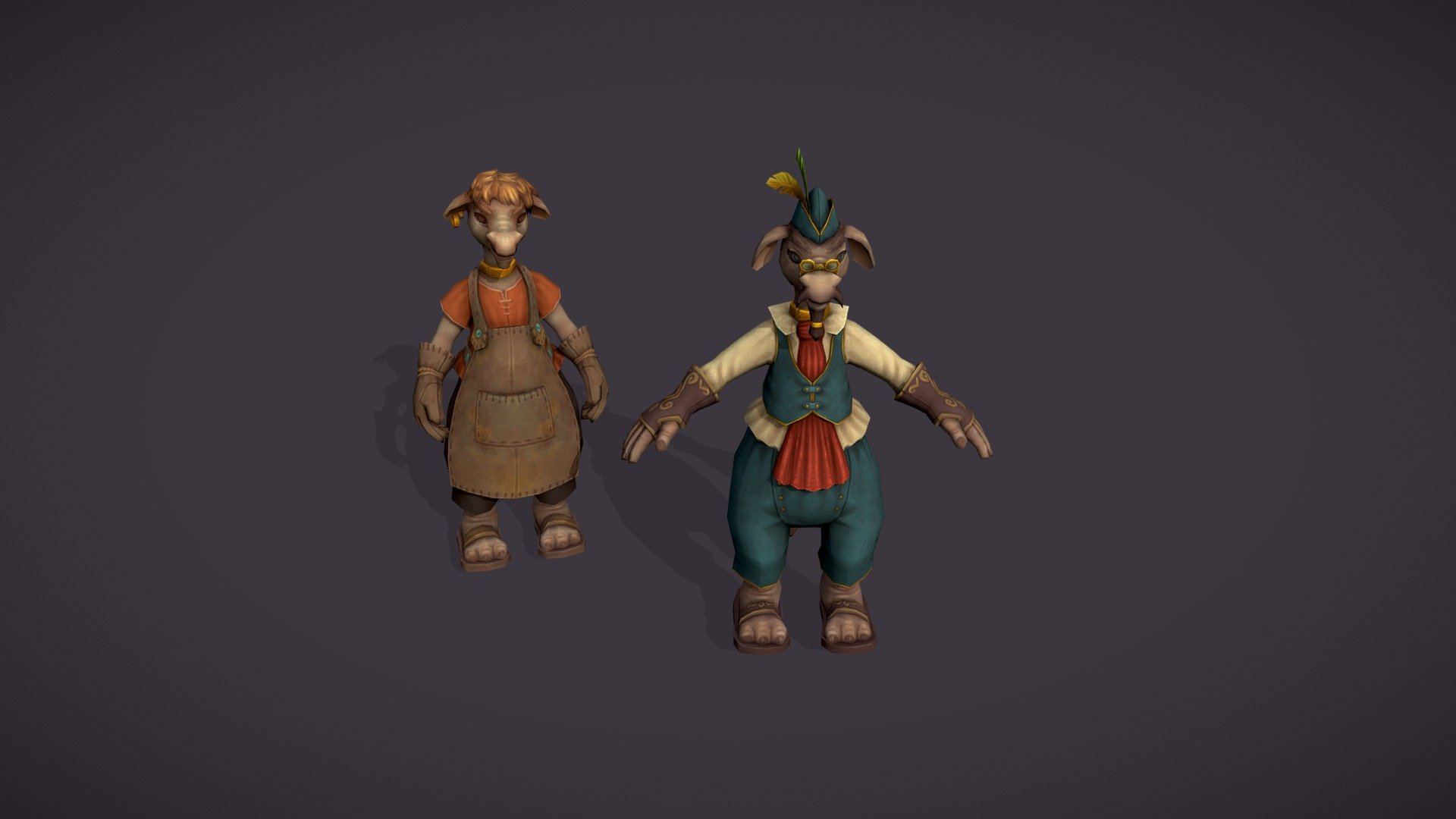 Fantasy characters - 3D model by cattleya [1a43af7] - Sketchfab