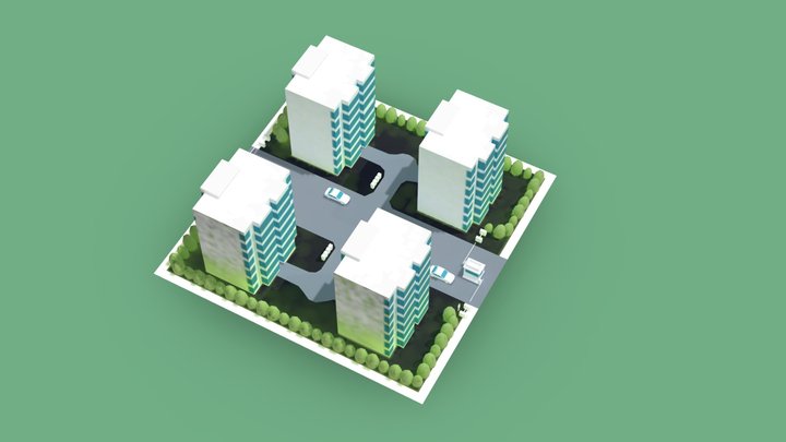 小区模型-缩略.c4d 3D Model