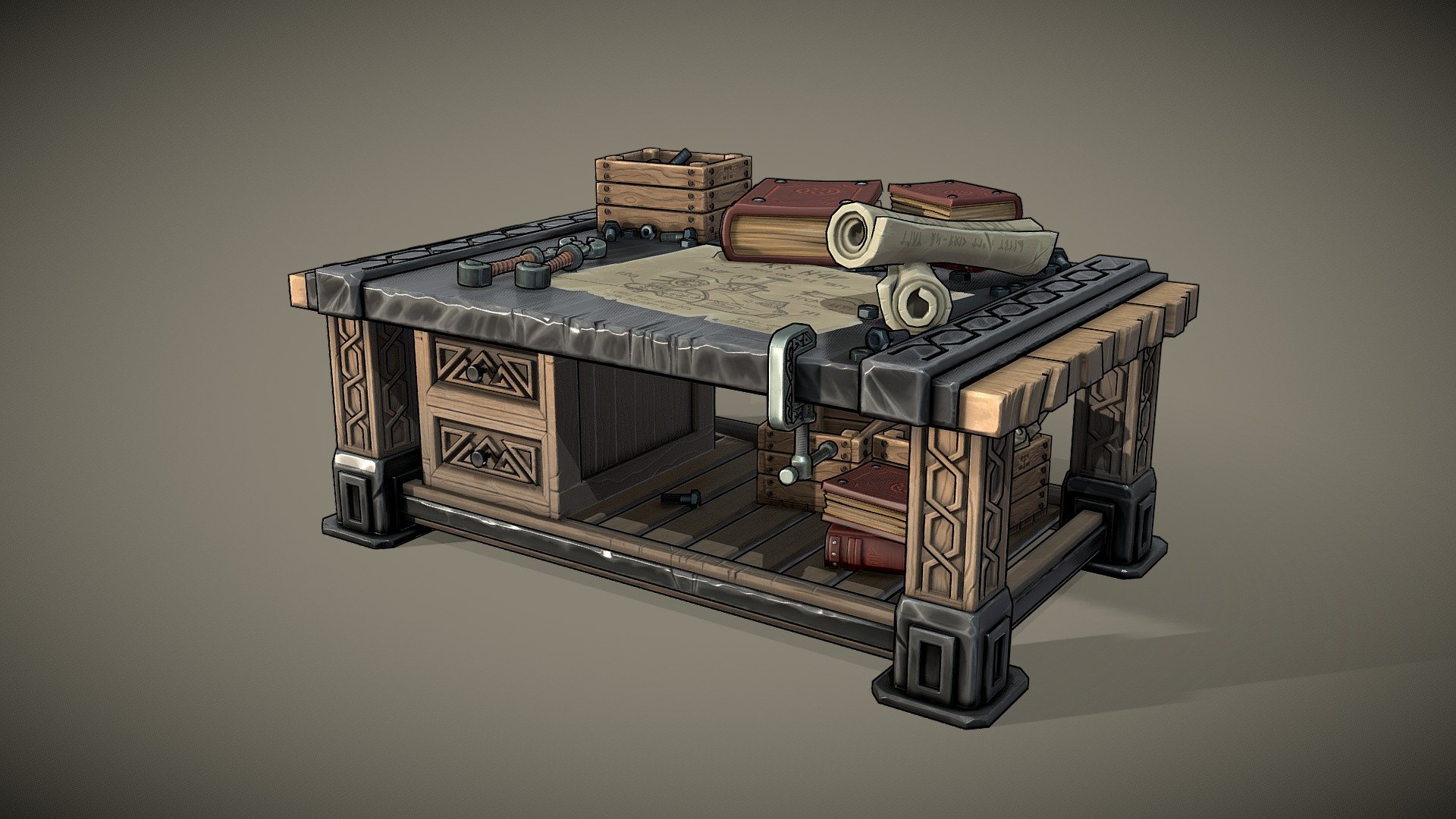 Dwarven Engineers Workbench - 3D model by Robbie Walker (@RobbieWalker ...