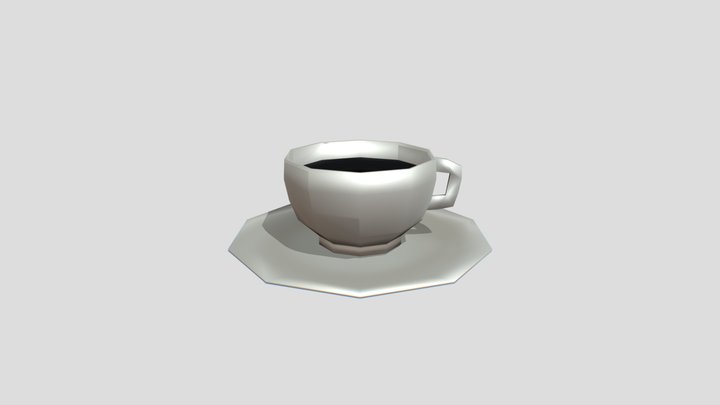 Low Poly Coffee Cup 3D Model