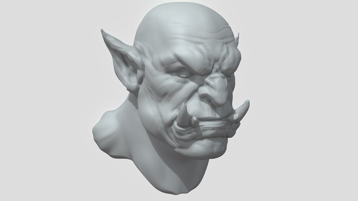 Orc_ Head_2 3D Model