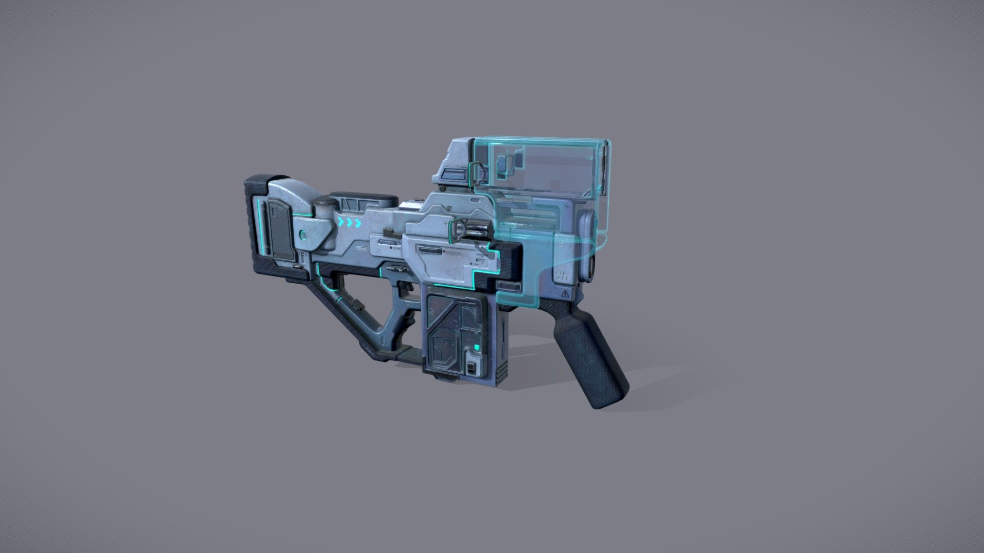 hard surface gun 3D model by Eden Reyes (froguetii) [1a4725a] Sketchfab