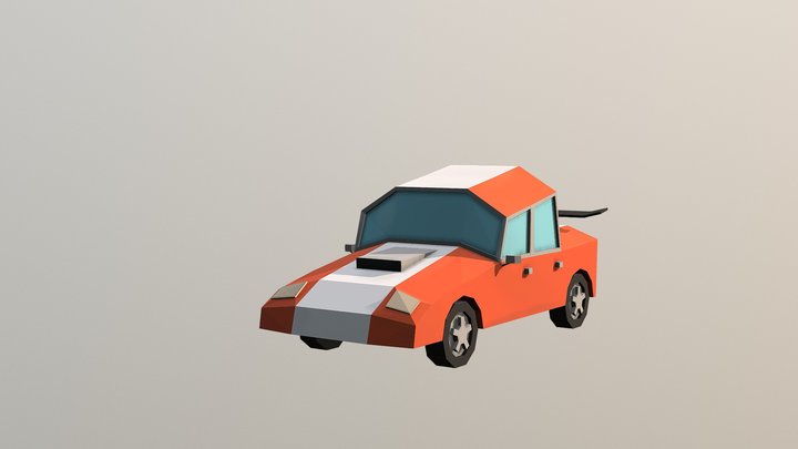 Lowpoly sports car (Version1) 3D Model