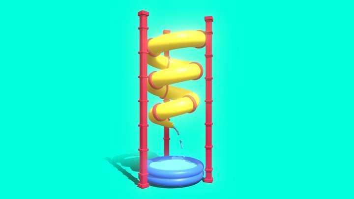 Pool Slide Water Park 3D Model