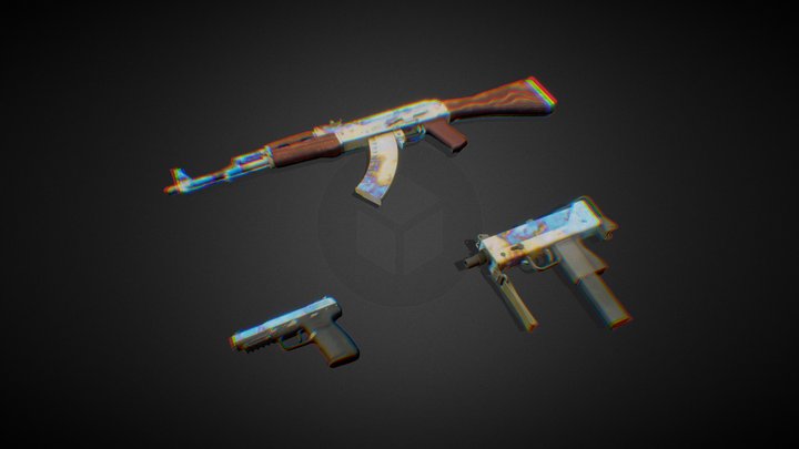 CS2 Case Hardened Collection 3D Model