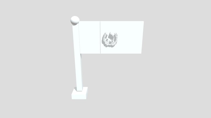 Bandera De Guatemala 3D Model