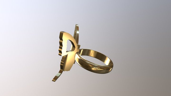 Butterfly Ring 3D Model