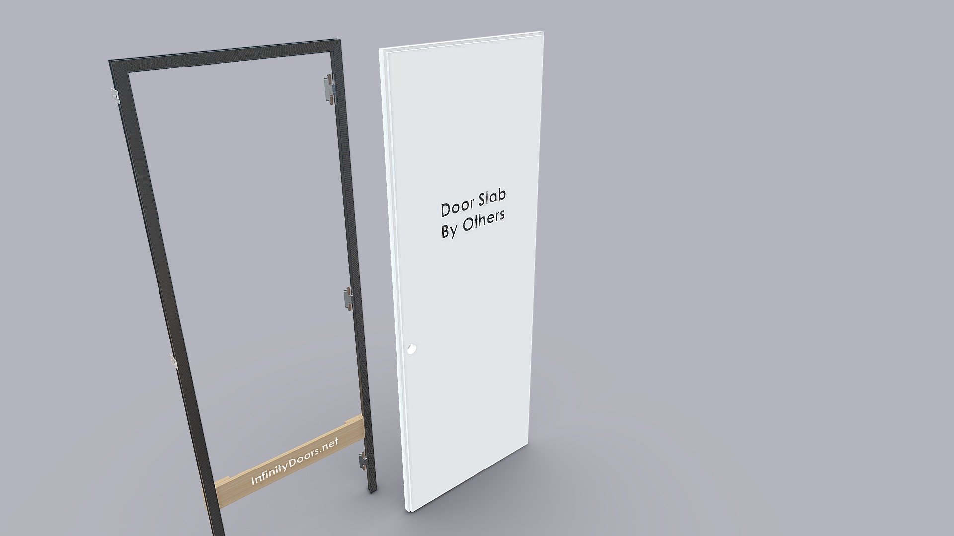 Single Door Frame + Slab by others 3D model by (Luicalui) [1a4ba9e] Sketchfab