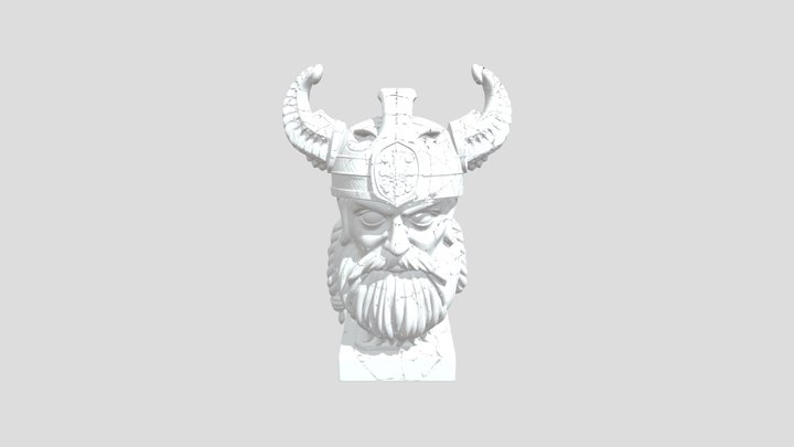 Odin Bust Planter STL GLB - Norse God…