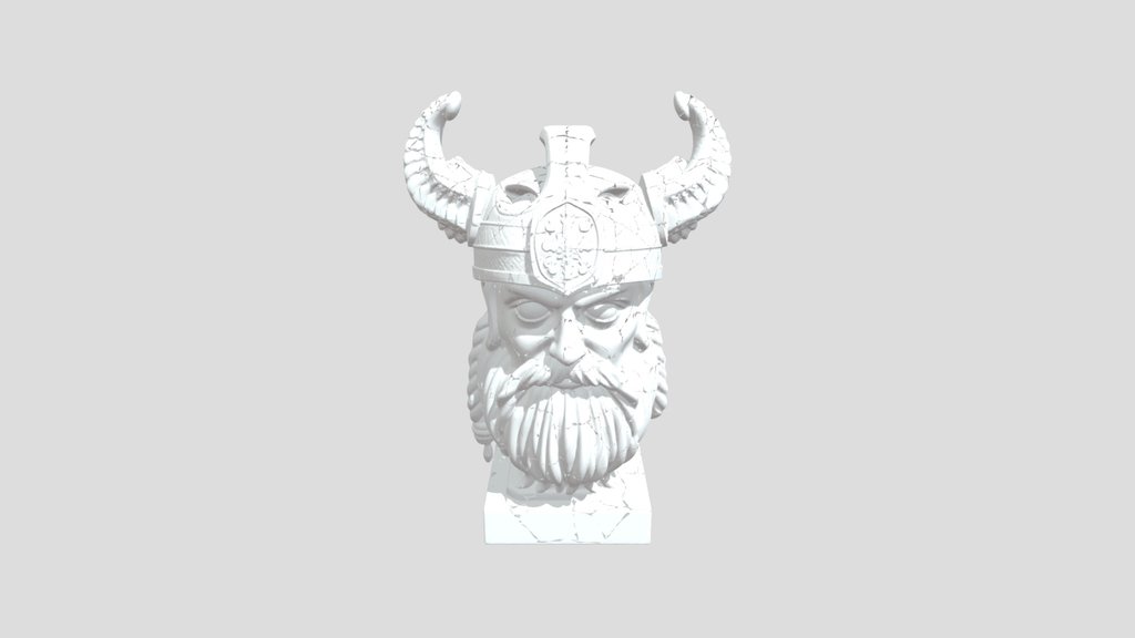 Odin Bust Planter STL GLB - Norse God…