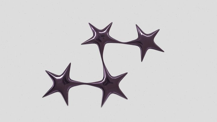 Chromed Stars 3D Model