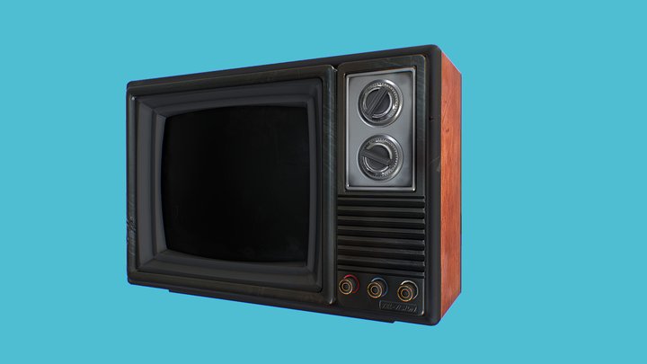 CRT Television ~ Game Asset 3D Model