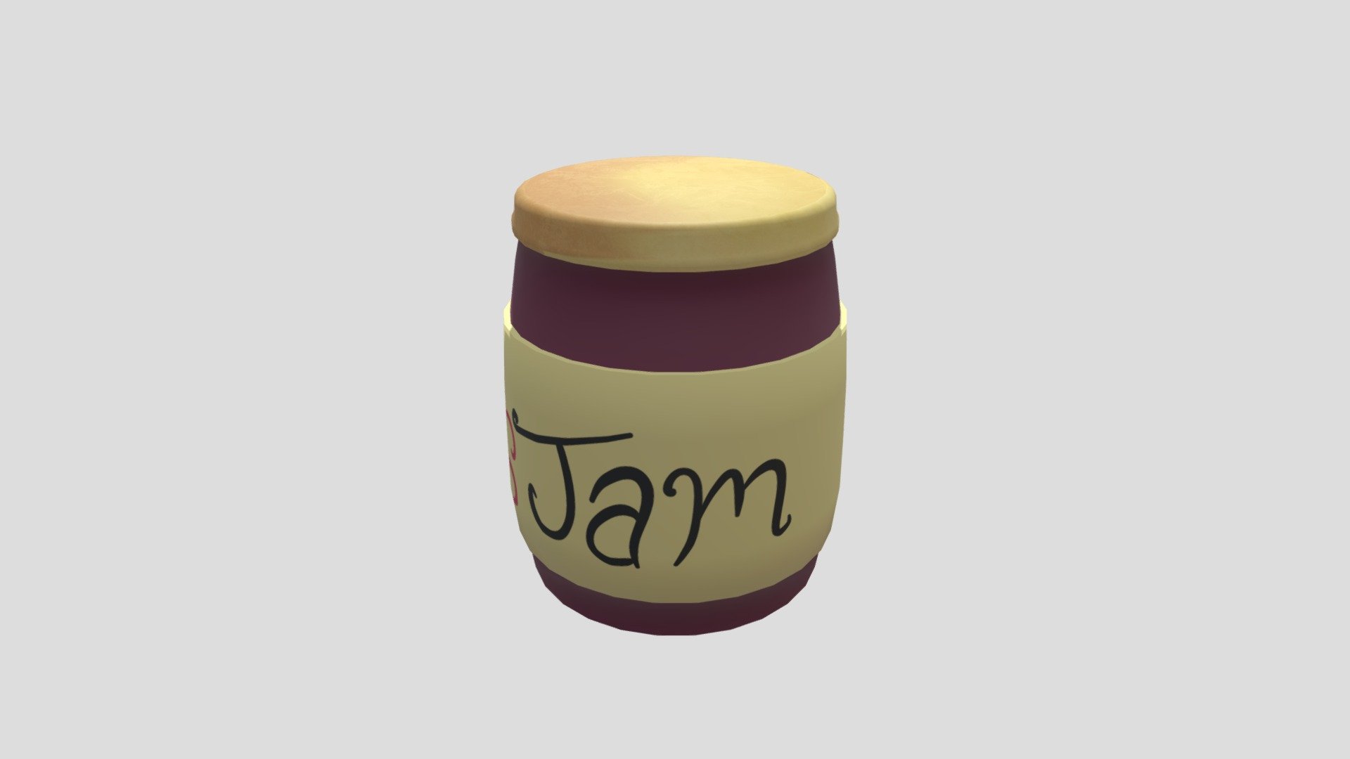 Jam Jar - Download Free 3D model by jakerc10 [1a4de54] - Sketchfab