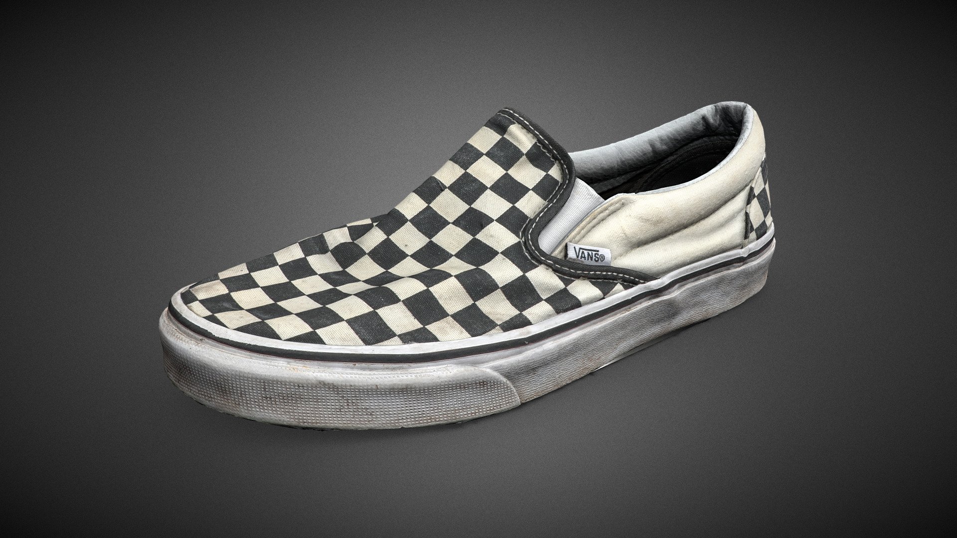 vans slip on plateforme damier