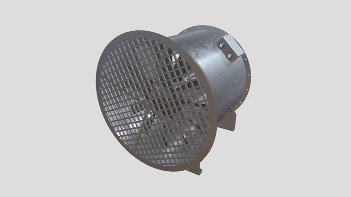 Osiowy wentylator mcr Monsum BO 3D Model