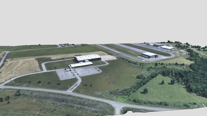MRB SE-2 Southern Hangers & Runway 3D Model