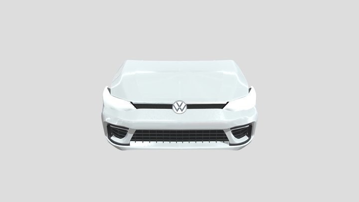 VW Golf 8 R 2021 3D Model