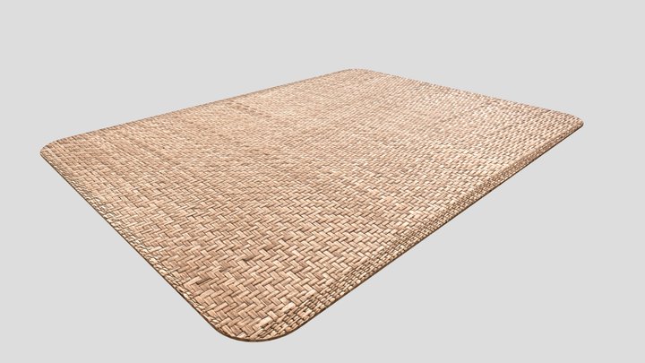 petate, carpet, straw carpet, Straw Rug 3D Model