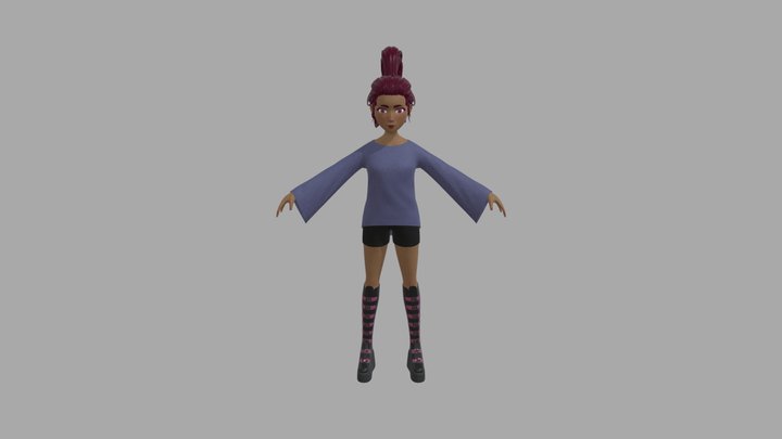 Menina Entrega Saga 3D Model