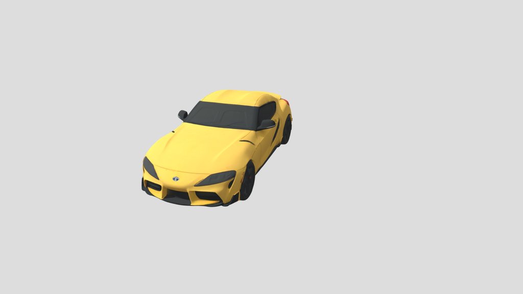 Yellow supra mk5 Sports Car 3d Model