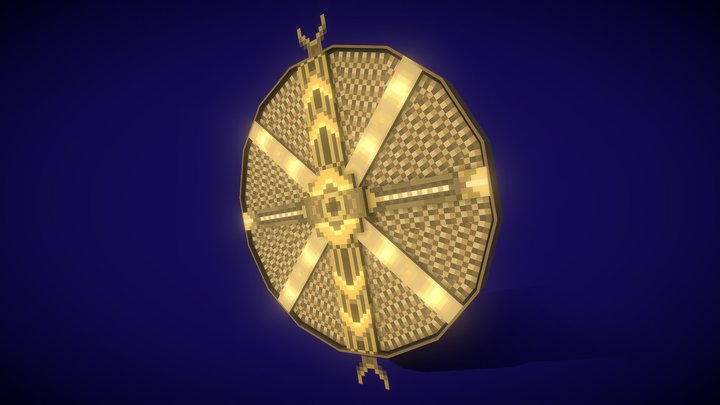 God of War Low-poly Guardian Shield 3D Model