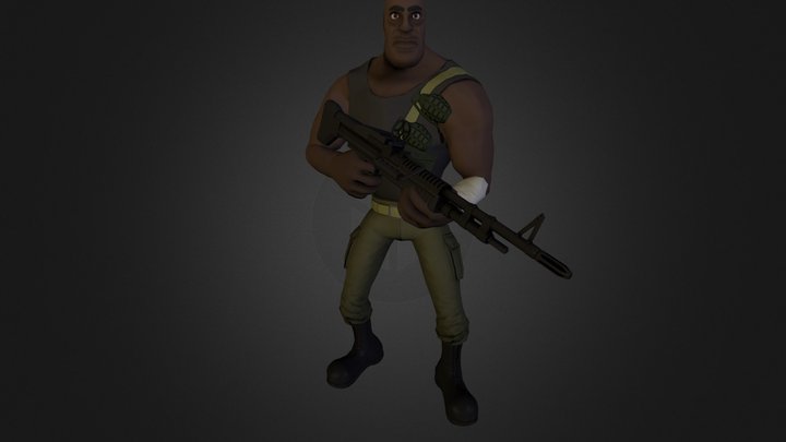 Vietnam Soldier 3D Model