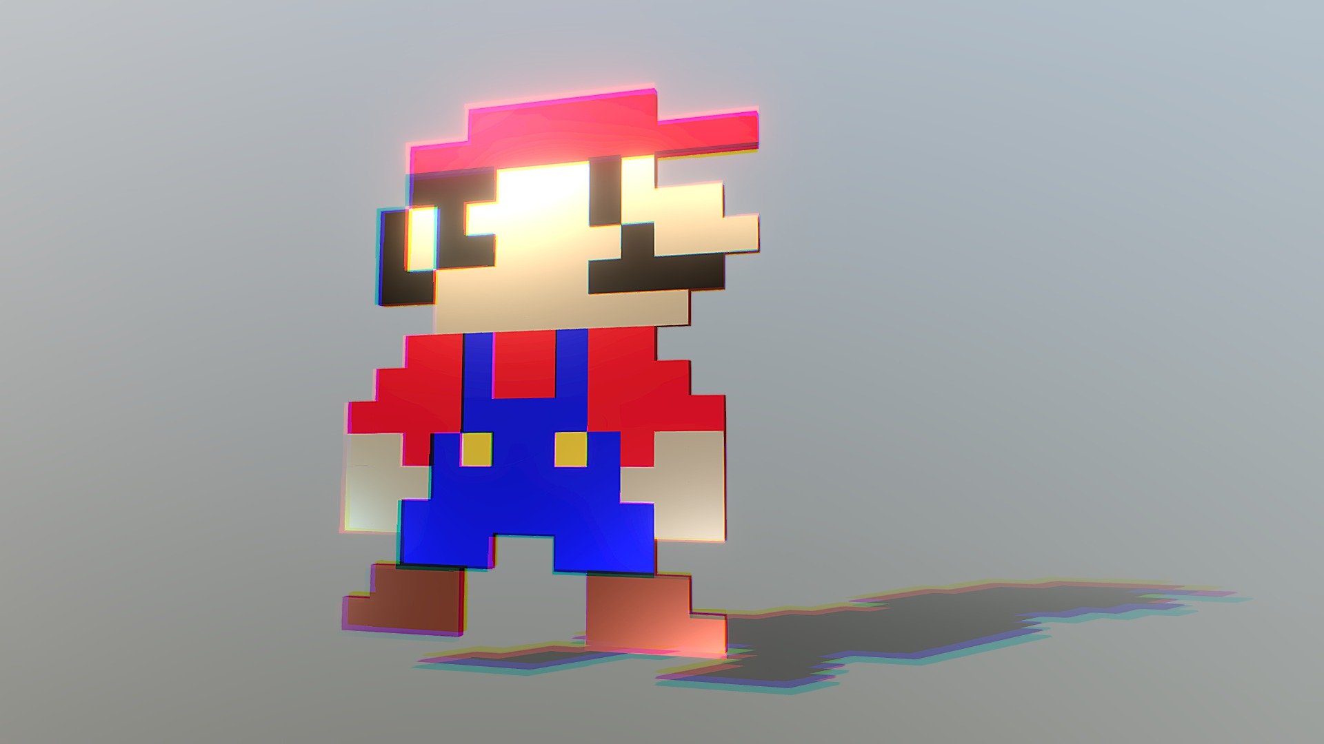 Pixel Mario - Download Free 3D model by mizorri93 [1a53ff2] - Sketchfab
