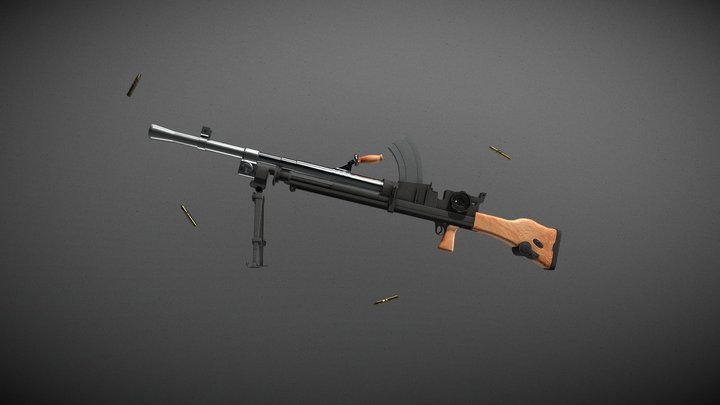 Bren Mk1 Light Machine 3D Model