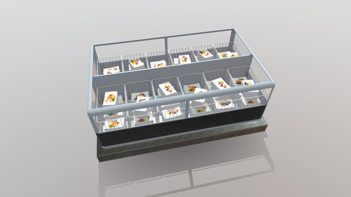 Shop Fridge 3D Model