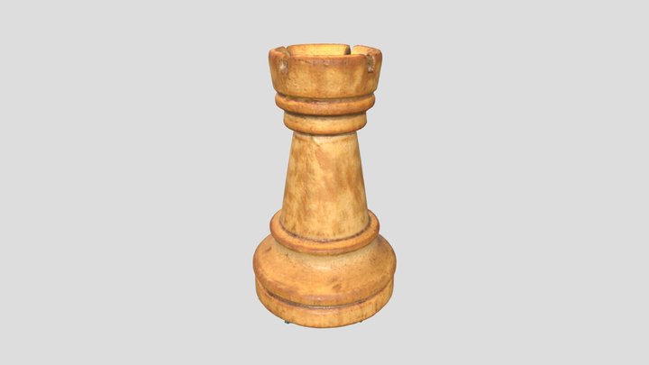 White Rook chess piece 3D Model