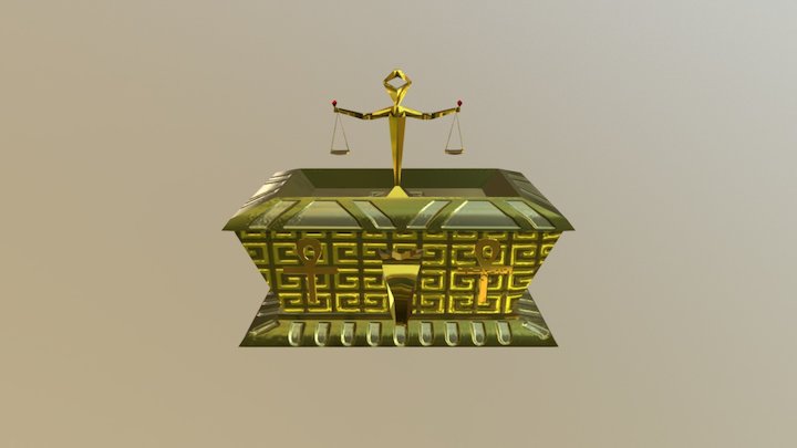 Egyptian Tresure Chest 3D Model