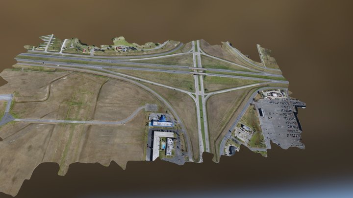 Jenning Airport, Louisiana, USA Runway 26 3D Model